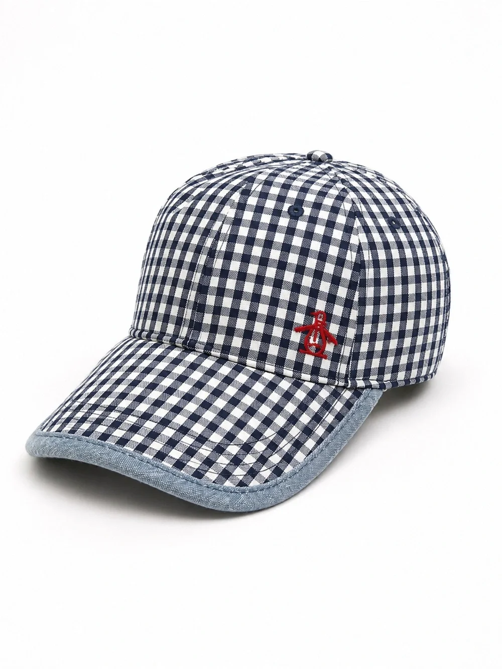Original Penguin by Munsingwear Gingham Adjustable Baseball Cap Preppy